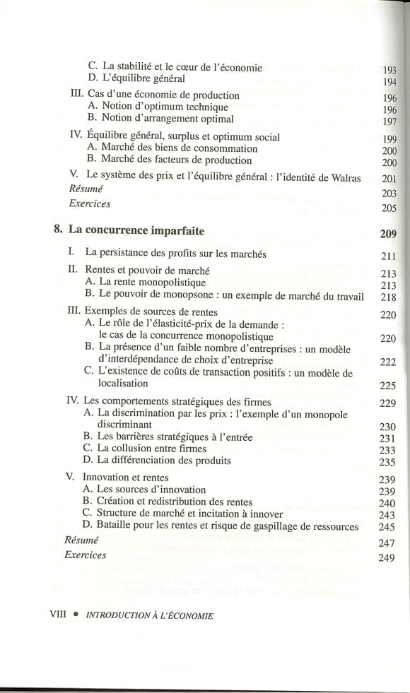 Introduction à l'économie - Sommaire page 4