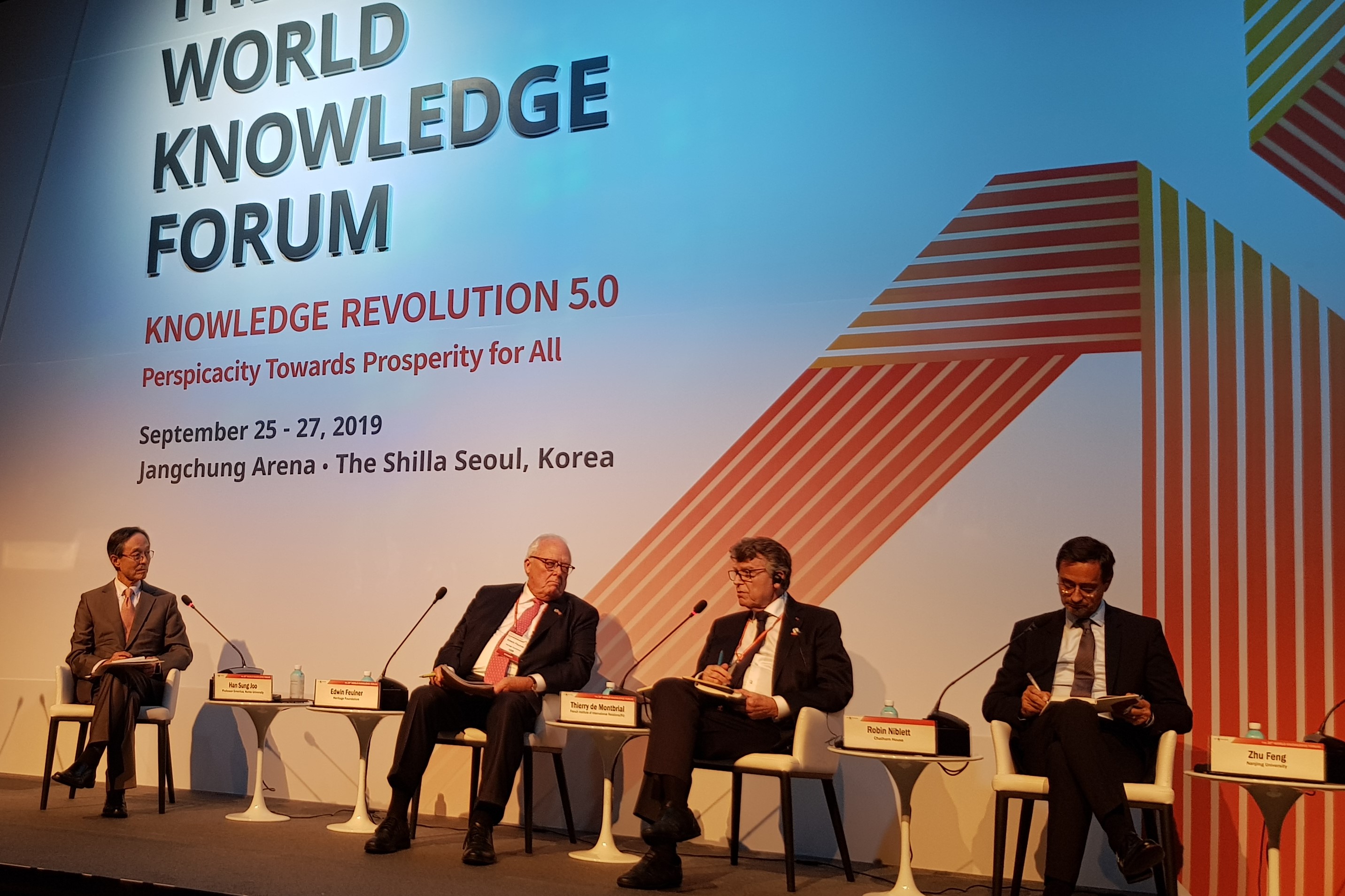 Thierry de Montbrial Intervention World Knowledge Forum, Séoul 25/09/2019