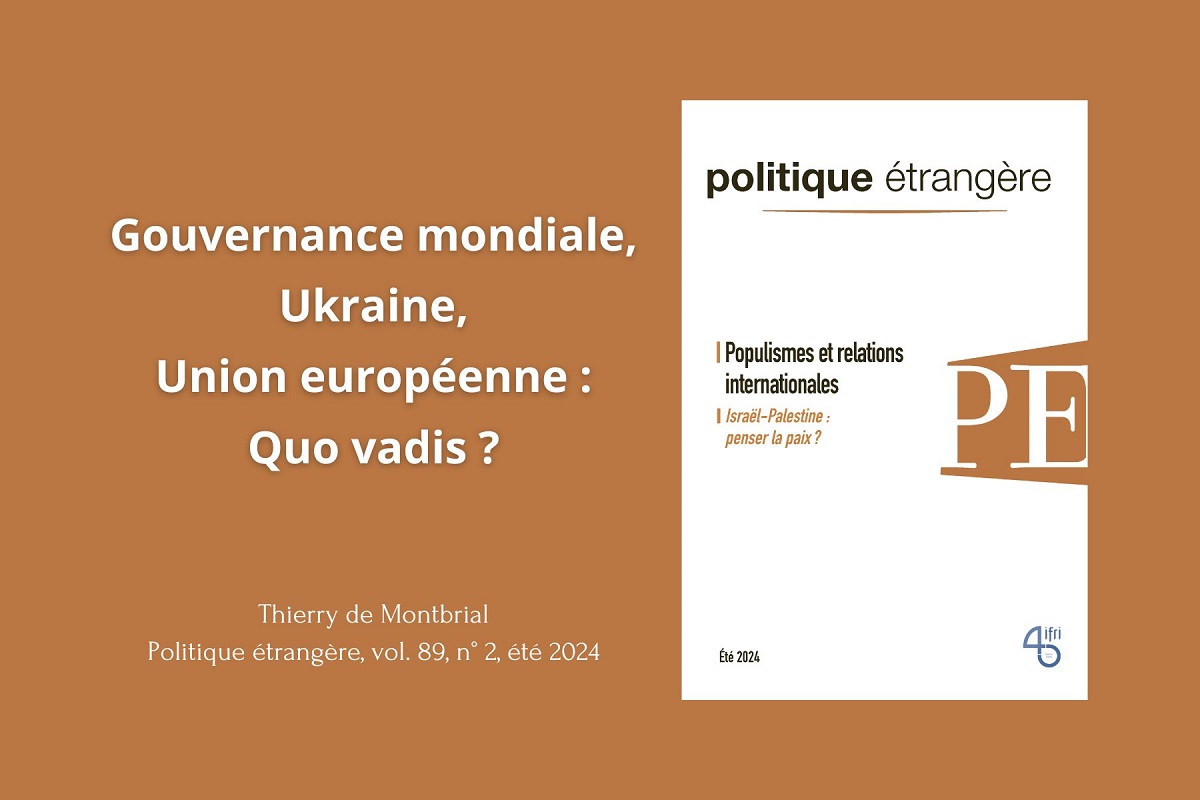 Article dans la revue politique étrangère de Thierry de Montbrial